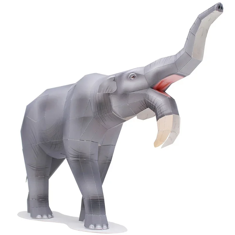 Art Craft With Cardboard - Deinotherium Elefant Origami Kunst Falten Mini