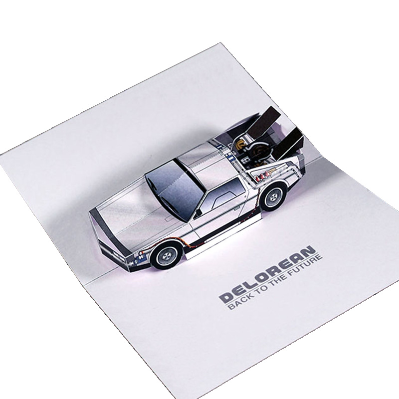 Art Craft With Cardboard - Zurück in die Zukunft POP-UP-Karte DMC-12