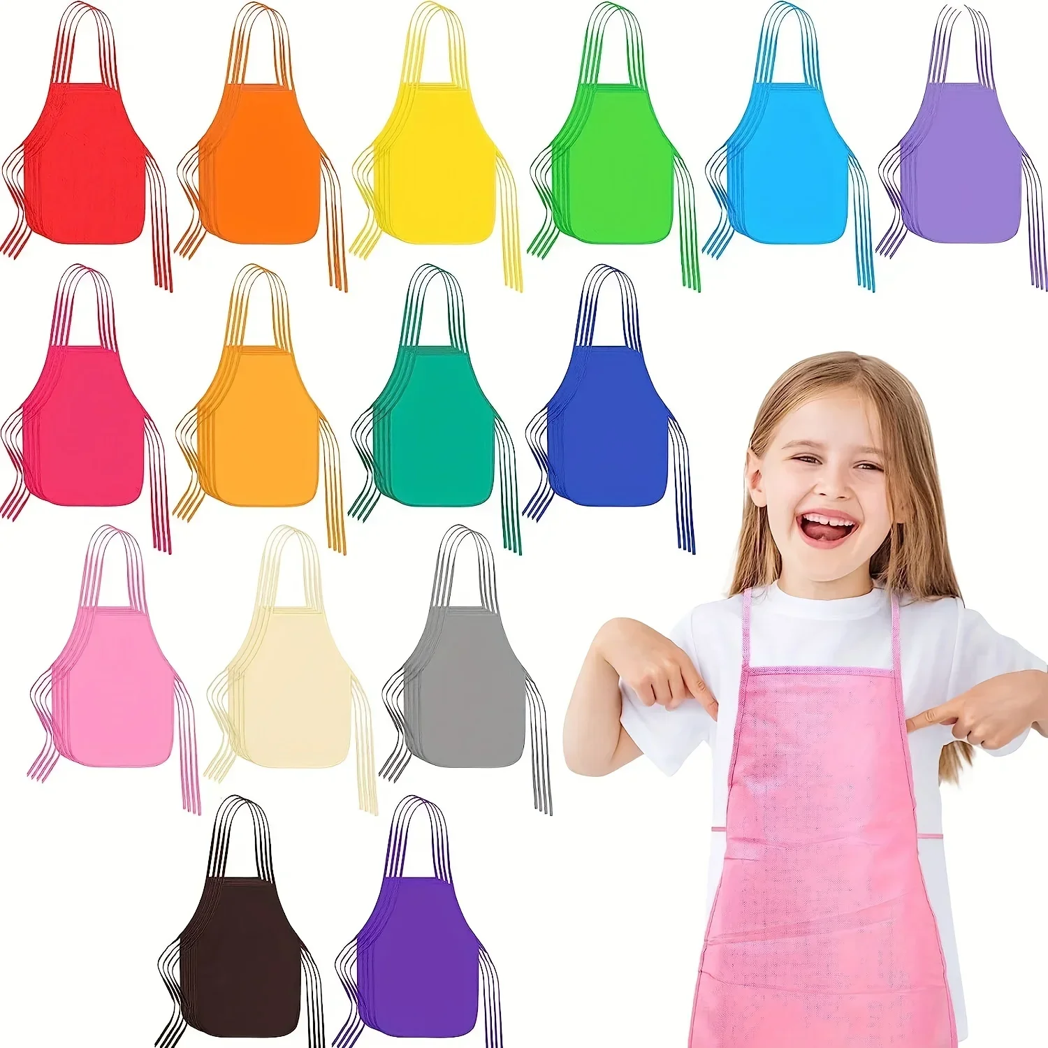 Art Craft Class - 30 stücke Kinder Vliesstoff Schürze Klasse