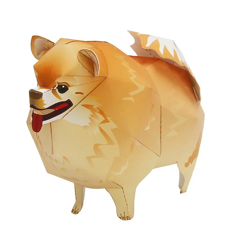 Art Craft With Cardboard - Pomeranian Hund Falten Origami Kunst Mini
