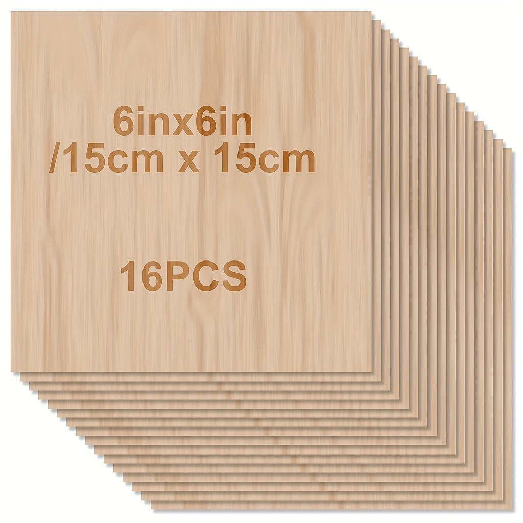 Art X Craft - 48/32/16/8/4 Stück unlackiertes Holz, 6 x