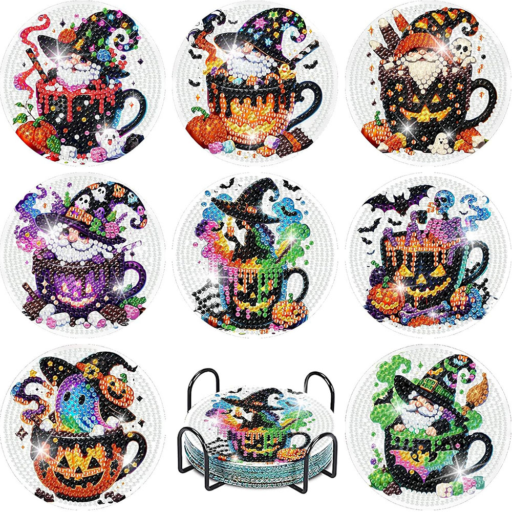 Art Craft For Adults - 8PCS 5D Halloween Gnome Diamant Malerei