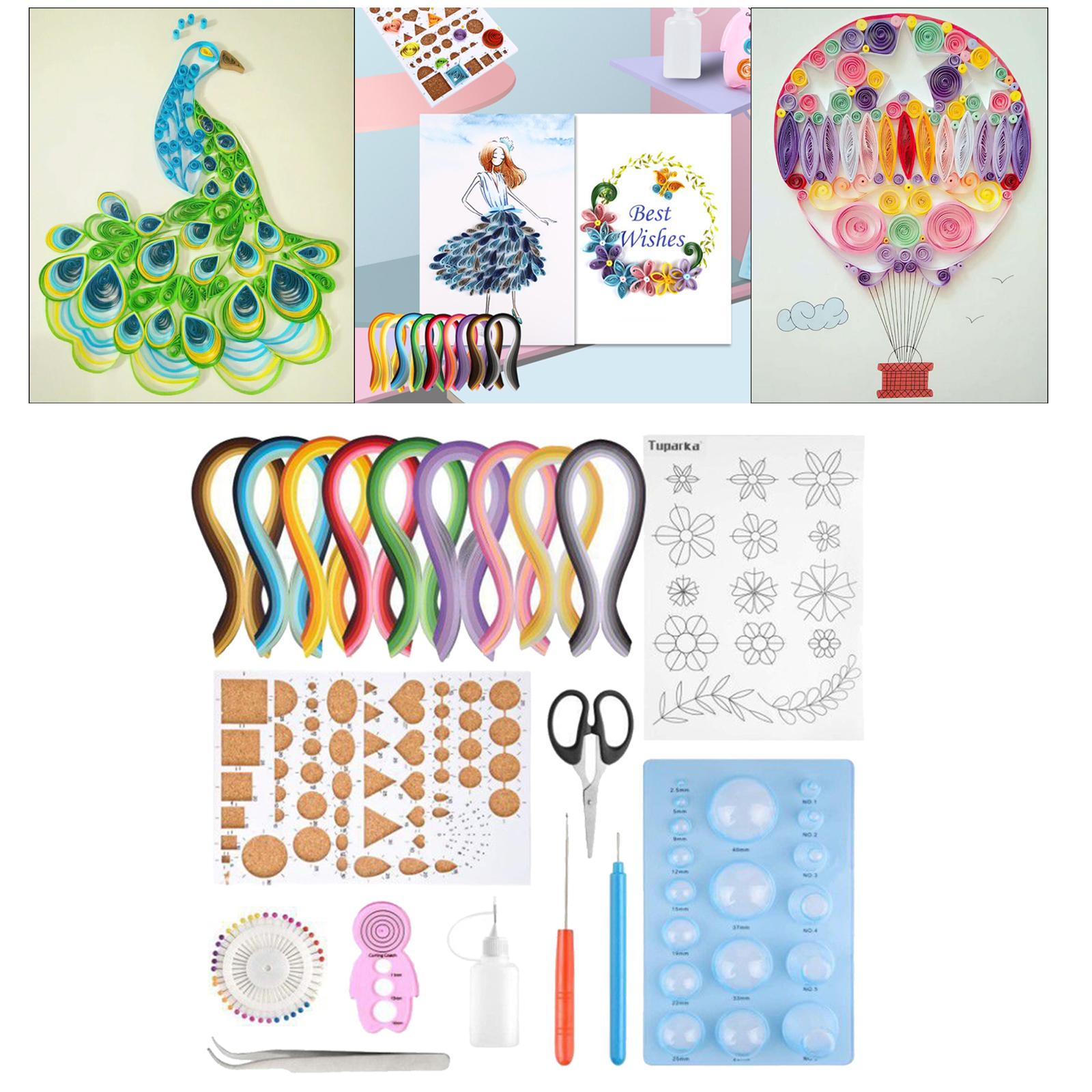 Quilling Paper Strips - Papierstreifen Quilling Tool Farbverlauf 9 Farben