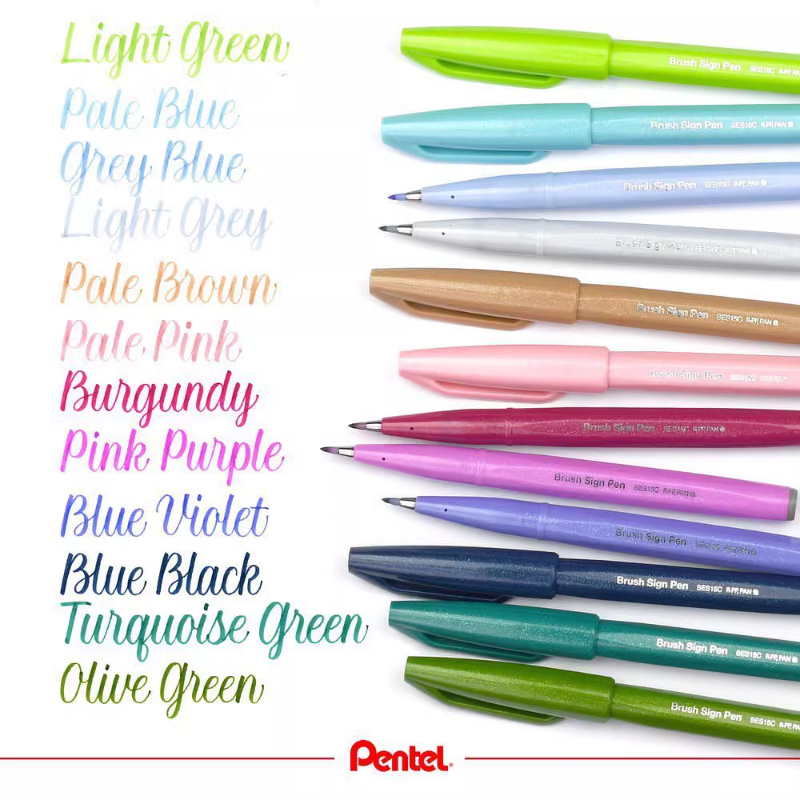 Pentel Pen Sign Pen - 1 STÜCK Pentel Fude Brush Touch