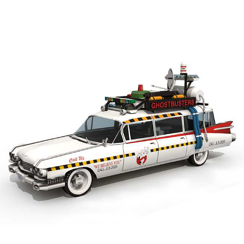 Art Craft With Cardboard - Ghostbusters Auto Ecto-1A 1:20 Origami Kunst,