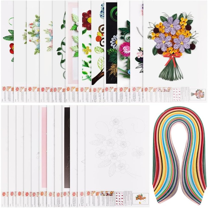 Quilling Paper Strips - 1 Satz 12 Stück Quilling Papiers