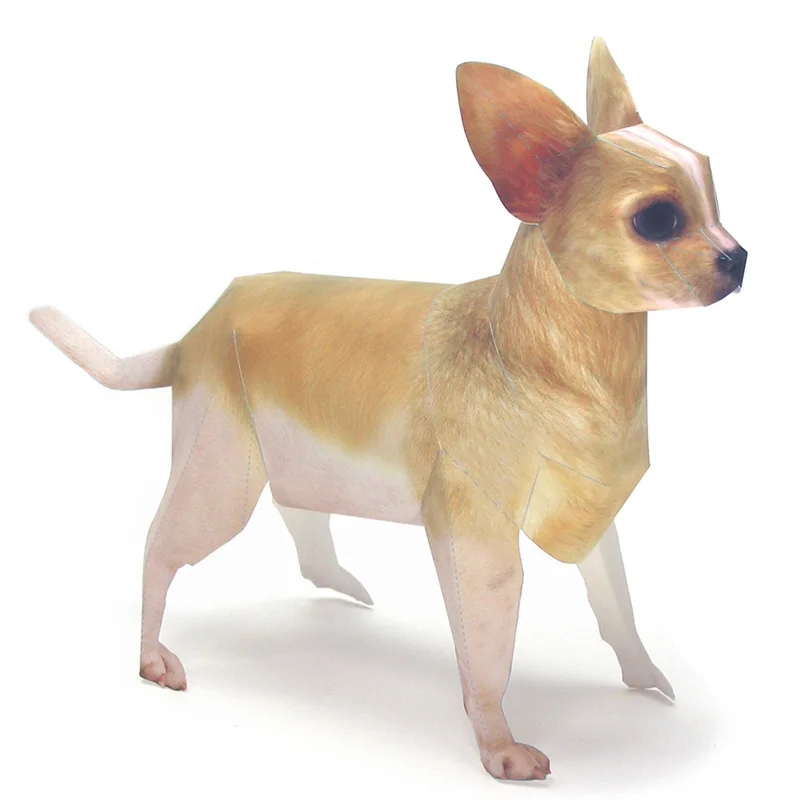 Art Craft With Cardboard - Chihuahua Hund Origami Kunst Haustier Papier