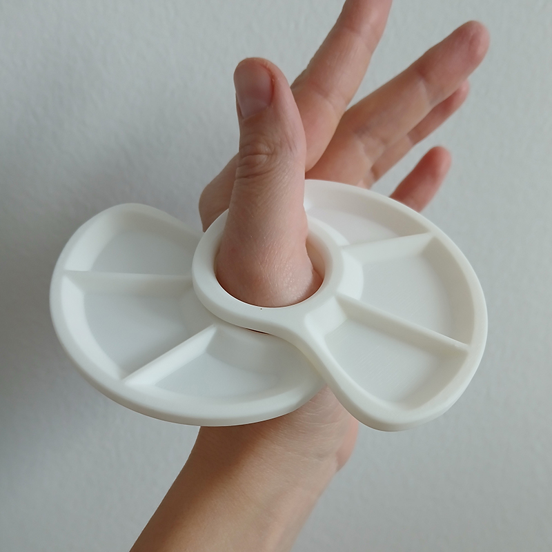 Art Craft Class - 1/2-teilige Daumenpalette, ergonomisches Design, kleine Farbpalette,