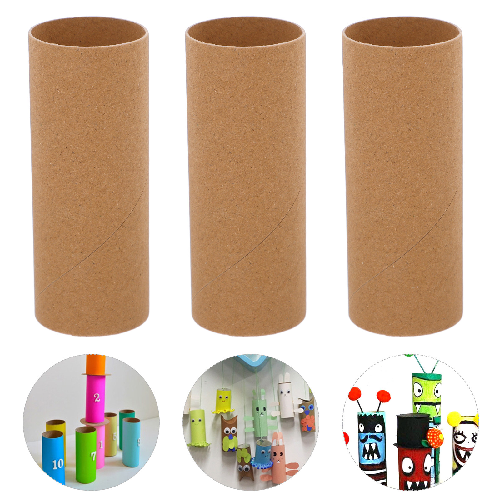 Art Craft With Cardboard - 20 Stück Leere Papierrollen, Runde Kartonröhren,