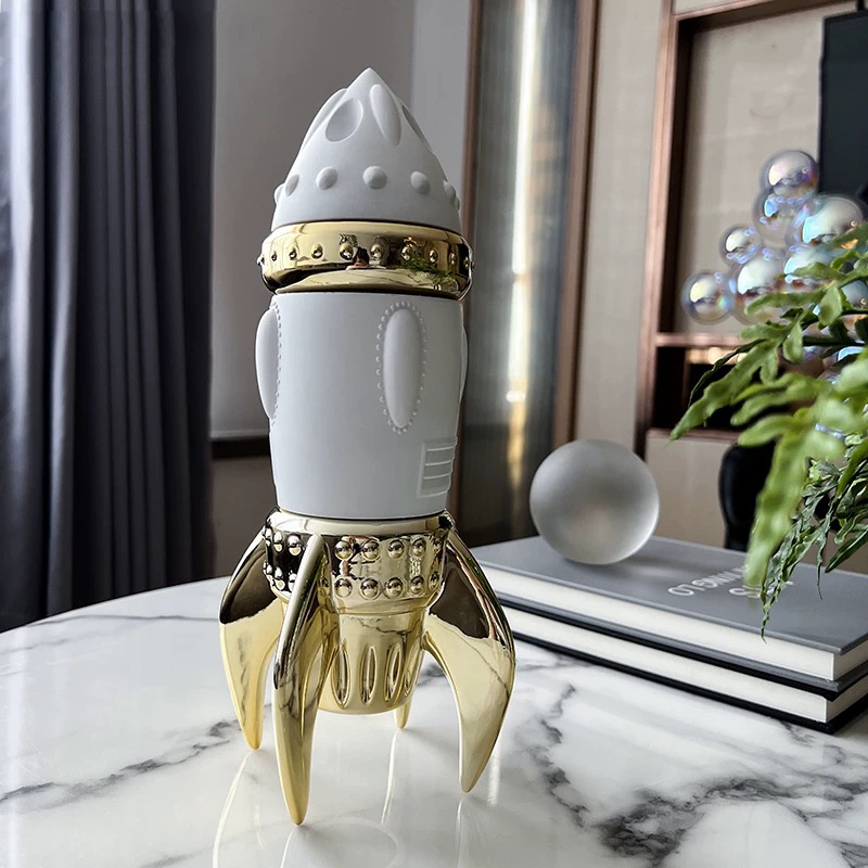 Art And Craft Rocket - l*-Weltraumraketen-Ornamente, Kreative Kunstwerke zur Dekoration, Raketenmodell-Skulptur,