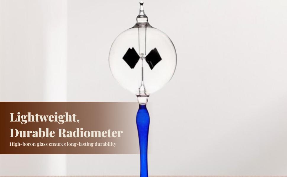 Art And Craft Science - Solarbetriebenes Crookes-Radiometer Windmühle aus Glas, Dekorative