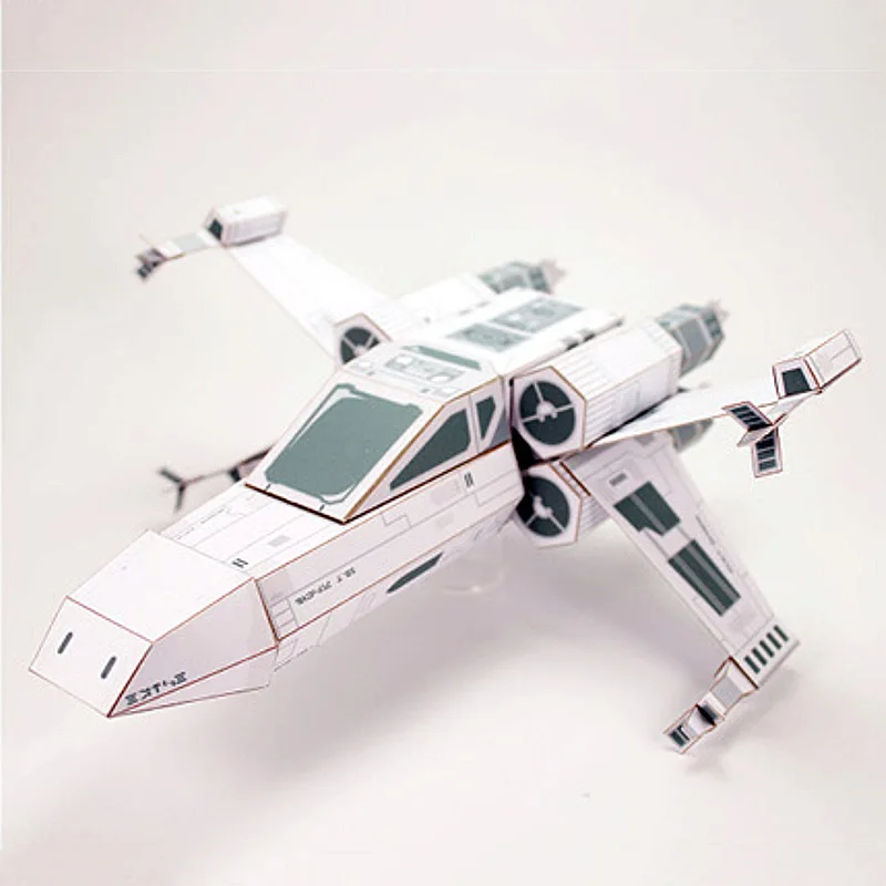 Art X Craft - X-WING Fighter Weißes Papiermodell Mini 3D