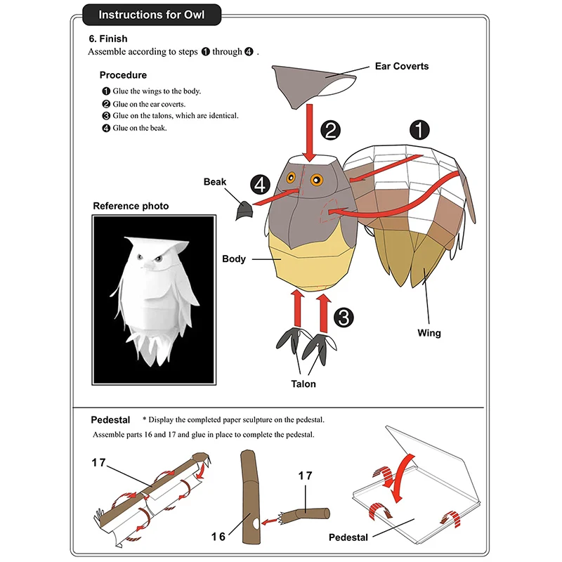 Blakiston's Fish Owls Origami  – Art Craft With Cardboard Bewertung und Preis
