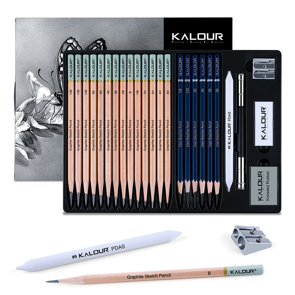 KALOUR 25/22-teiliges Skizzier – Sketching Charcoal Set Bewertung und Preis
