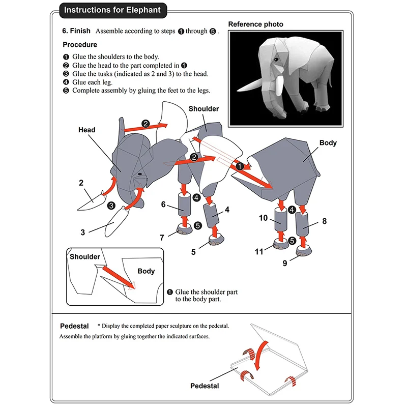 Afrikanischer Elefant Origami  – Art Craft With Cardboard Bewertung und Preis