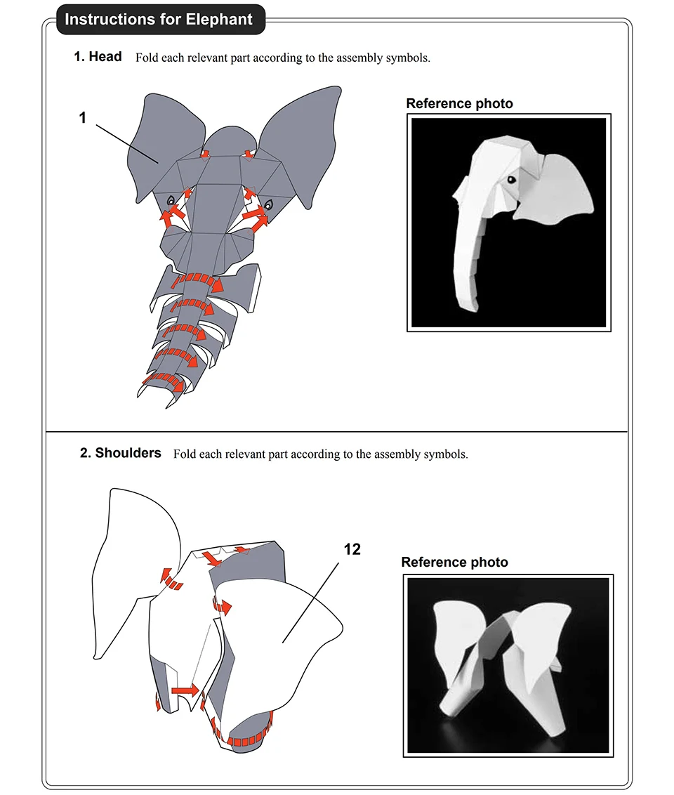 Afrikanischer Elefant Origami  – Art Craft With Cardboard Bewertung und Preis