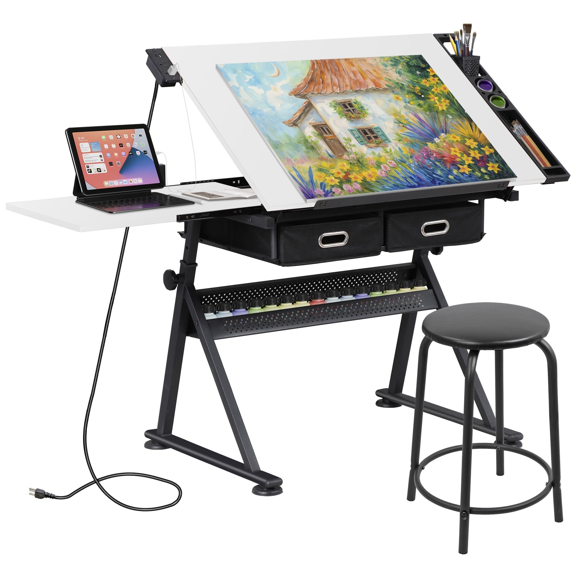 Verstellbarer Zeichentisch mit – Art Craft & Architecture Bewertung und Preis