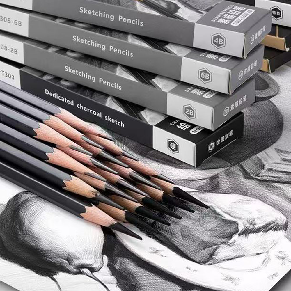 12-teiliges Skizzenstift-Set f – Sketching Charcoal Set Bewertung und Preis