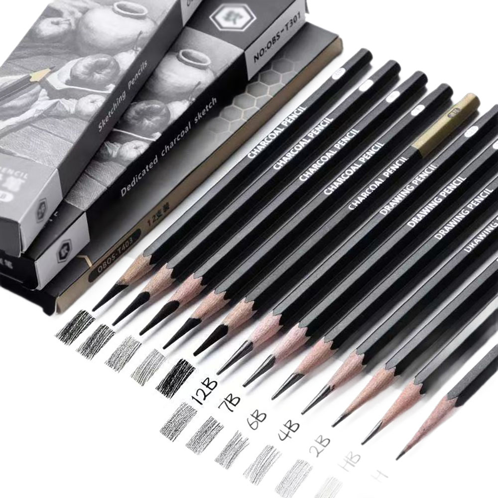 12-teiliges Skizzenstift-Set f – Sketching Charcoal Set Bewertung und Preis