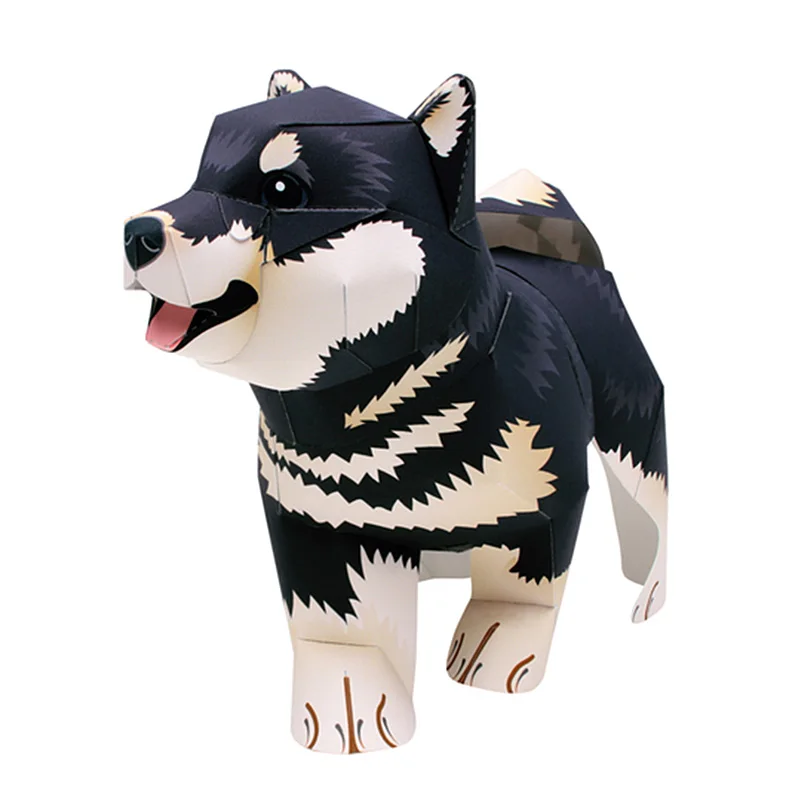 Schwarzer Shiba Inu Hund, hand – Art Craft With Cardboard Bewertung und Preis