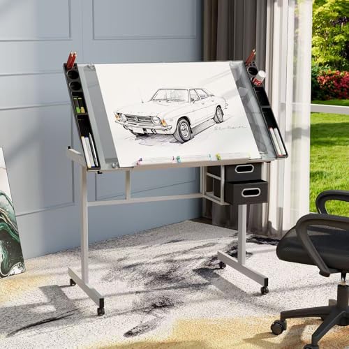 Verstellbarer Zeichentisch mit – Art Craft & Architecture Bewertung und Preis