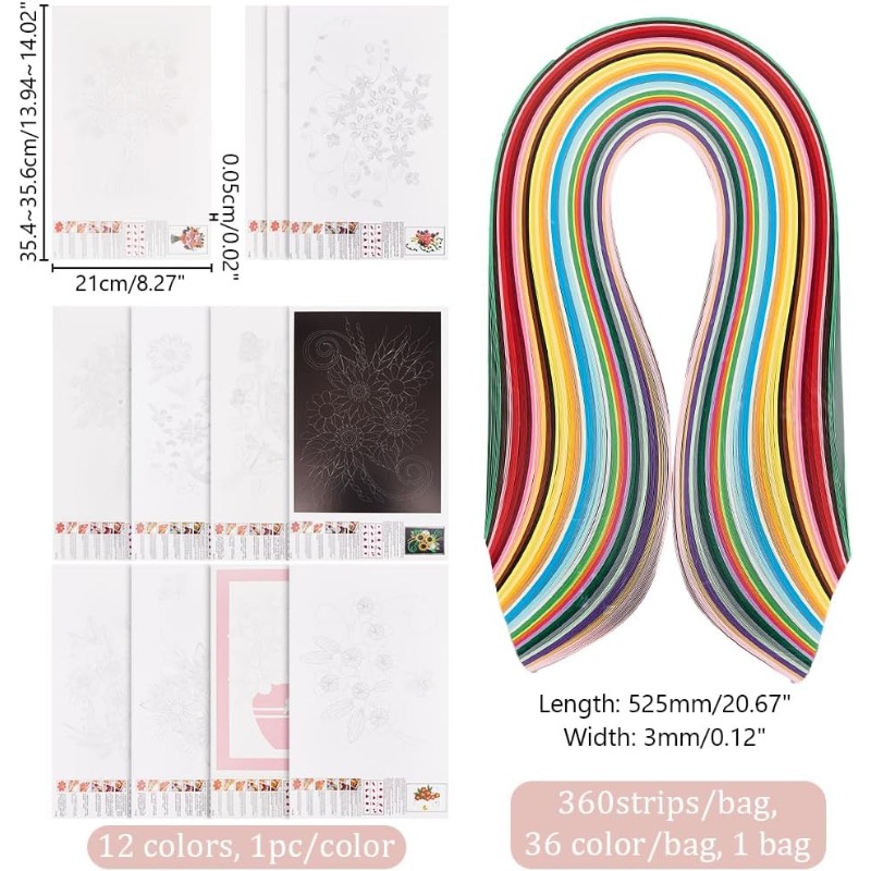 1 Satz 12 Stück Quilling Papie – Quilling Paper Strips Bewertung und Preis