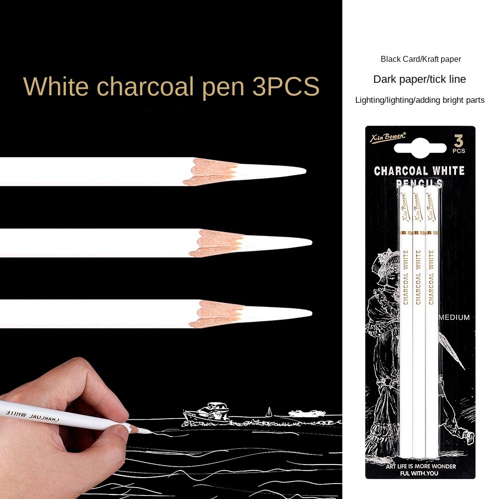 3Pcs Weiche/Medium/Hart Kohles – Sketching Charcoal Set Bewertung und Preis
